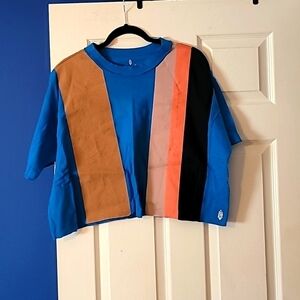 Free people crop top 💙🤎🩵